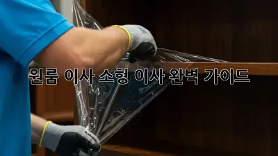 원룸 이사, 소형 이사 완벽 가이드